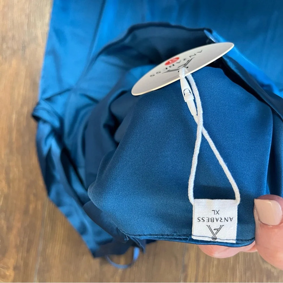 🆕 ANRABESS Satin One shoulder Cocktail Evening Party Maxi Dresses SZ XL - Picture 9 of 10